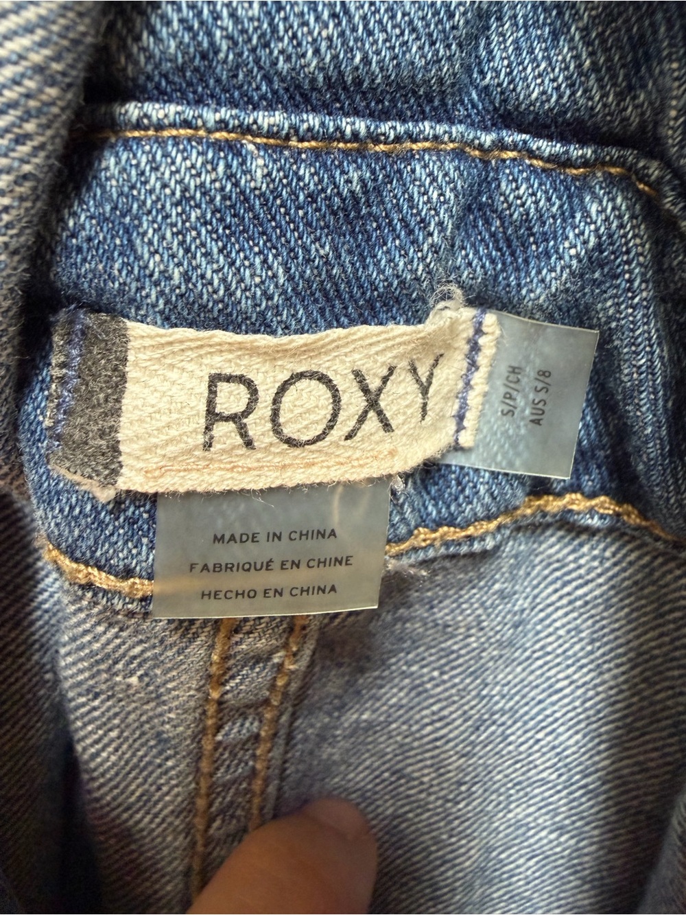 Roxy Denim Overall Dress Size Small - Picture 4 of 5